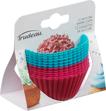 Trudeau Standard Baking Cups – Fuchsia / Tropical – 12-Pack