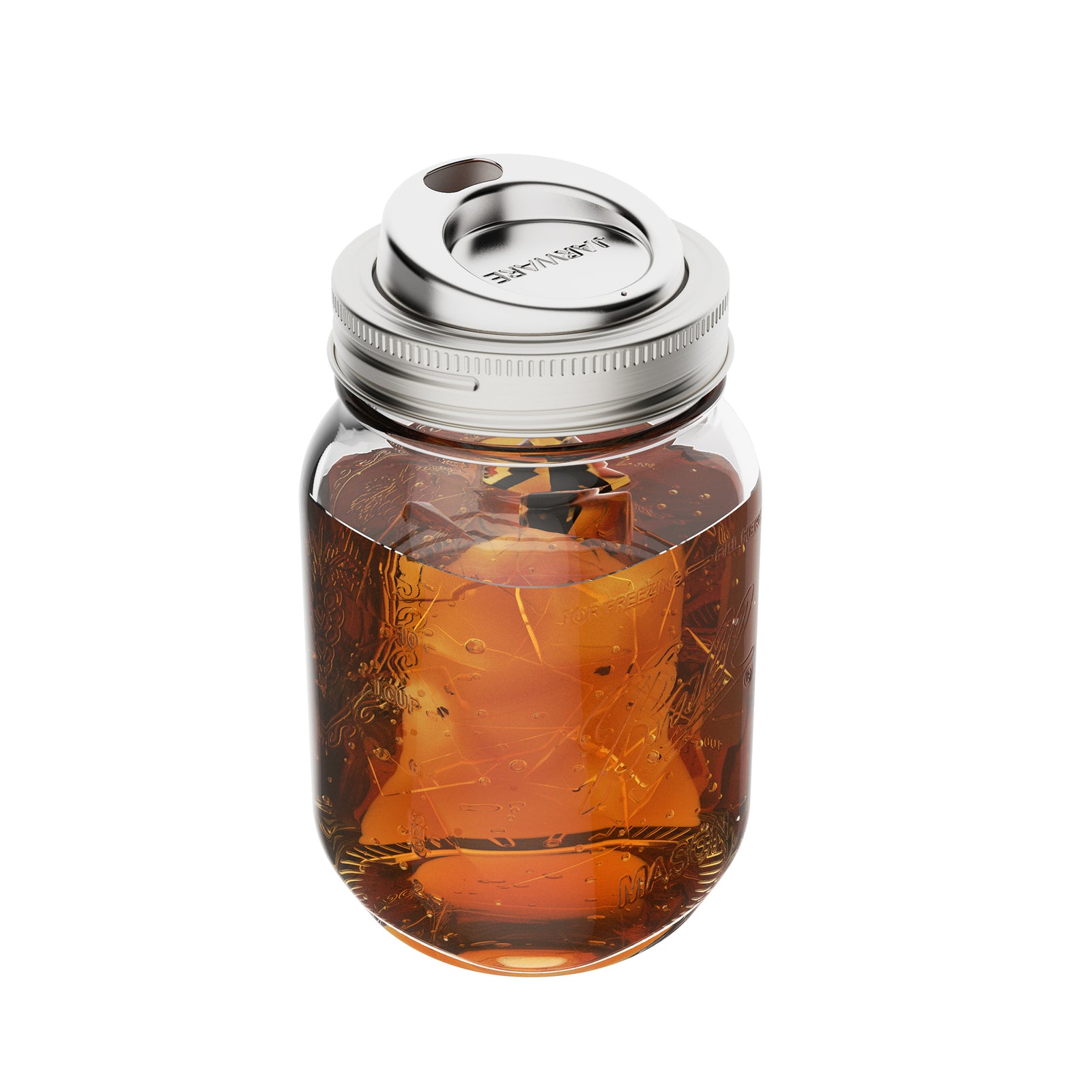 Jarware Stainless Steel Drink Lids Set of 2