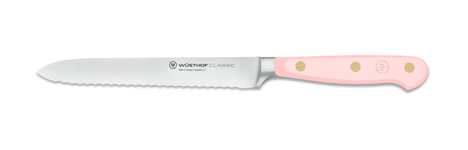 Wüsthof Classic Pink Himalayan Salt Serrated Utility Knife – 5" Wusthof by Kitchen Niche
