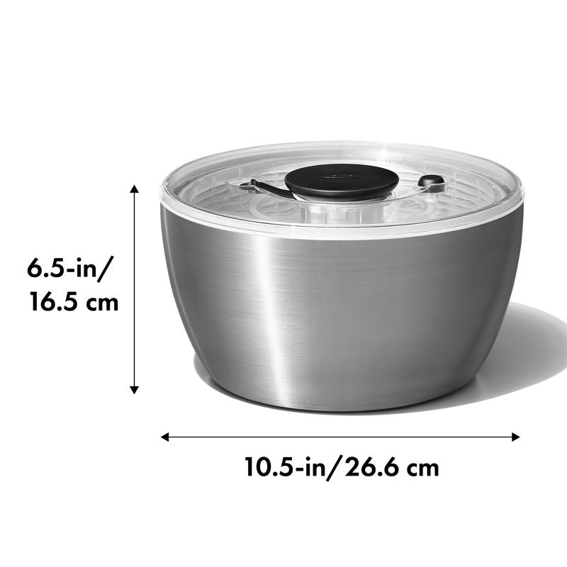 OXO Steel Large Stainless Steel Salad Spinner