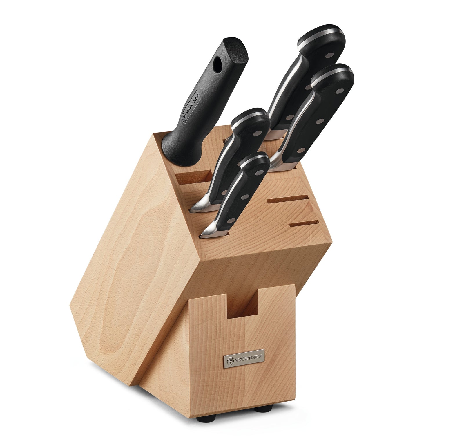 Wüsthof Classic Knife Block Set Natural Beech – 6-pcs. Wusthof by Kitchen Niche