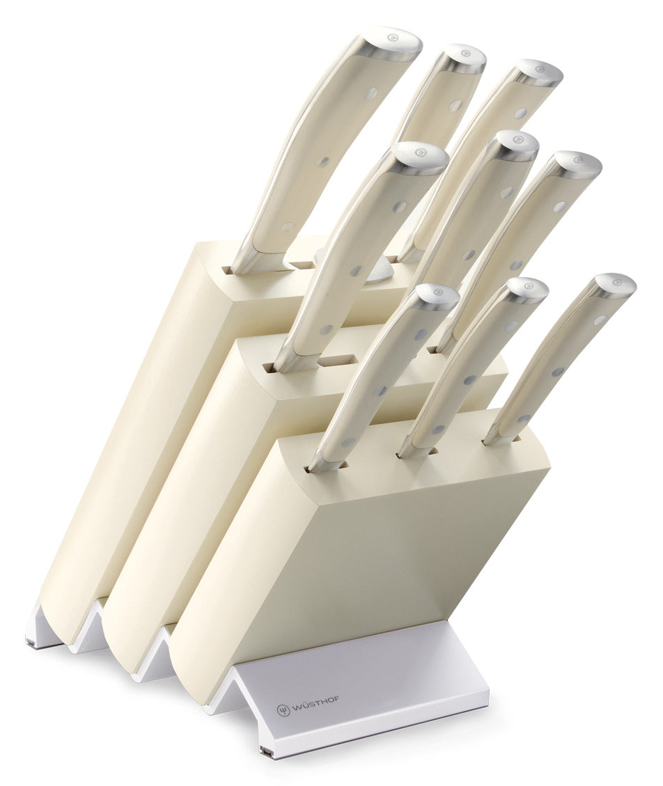 Wüsthof Classic Ikon Crème Knife Block Set Crème Block – 10-pcs. Wusthof by Kitchen Niche