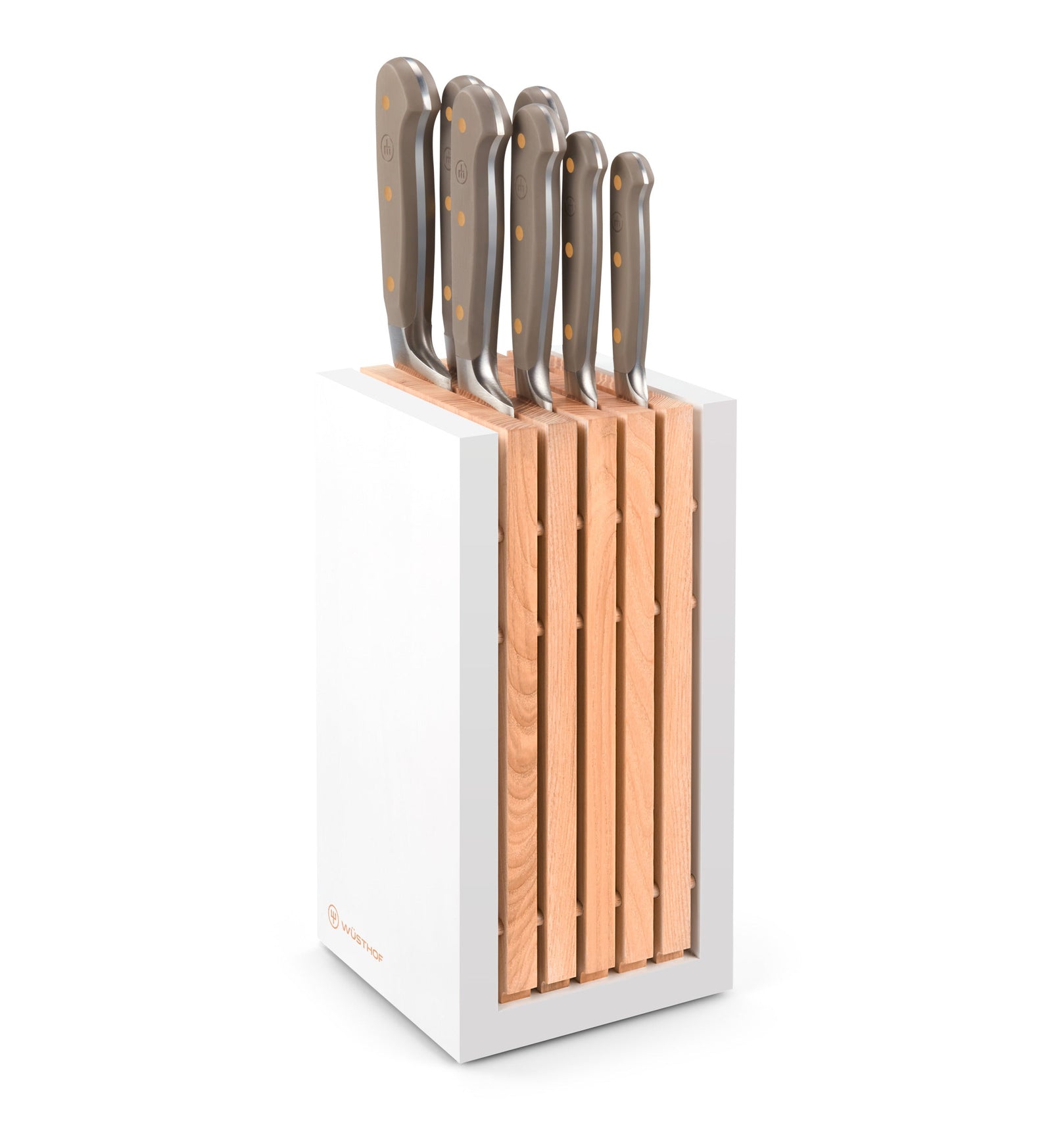 Wüsthof Classic Velvet Oyster Designer White Knife Block Set – 8-pcs. Wusthof by Kitchen Niche