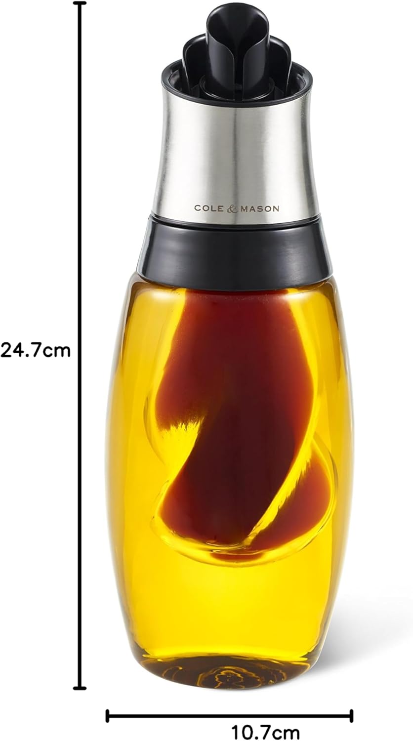 Cole & Mason Brisol Oil & Vinegar Duo Dispenser – 14 oz / 1.5 oz