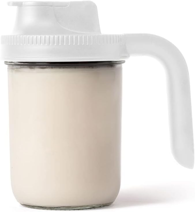 Jarware White Spout Lid Set with Handle