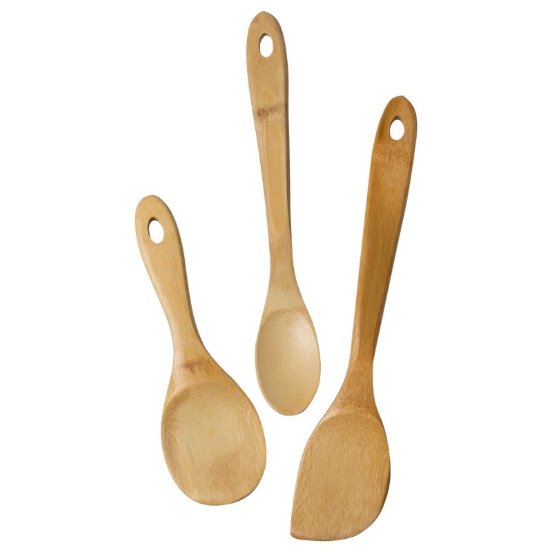 Joyce Chen Burnished Bamboo Wok Utensils, 3-Piece Stir Fry Set Joyce Chen by Kitchen Niche
