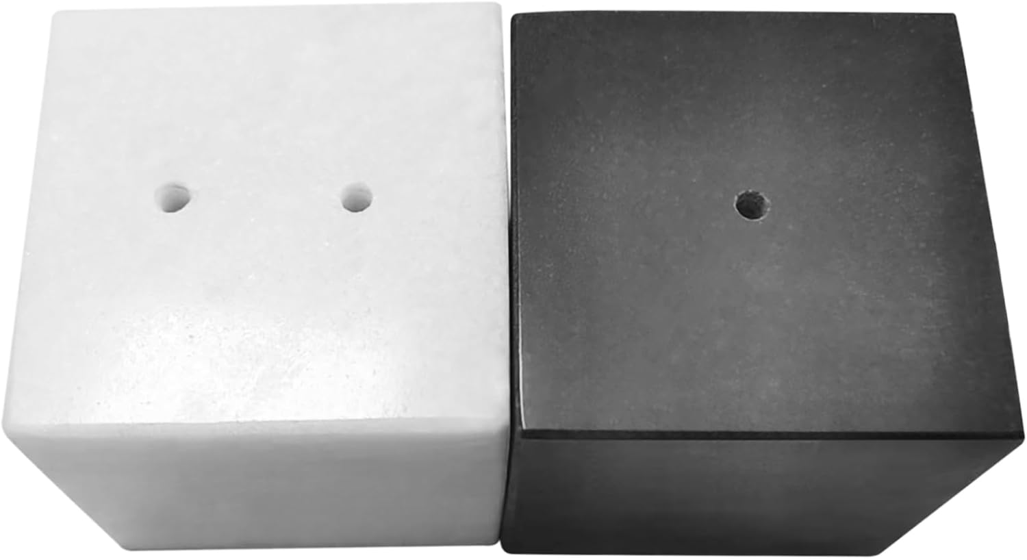 Fox Run Mini Marble Salt Shakers, Black & White Set