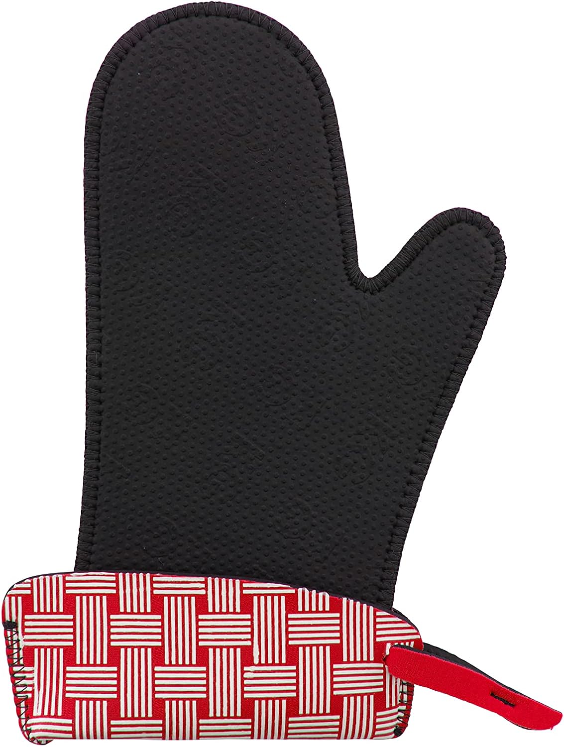 Kitchen Grips Woven Heat Resistant Mitt Large Cherry White