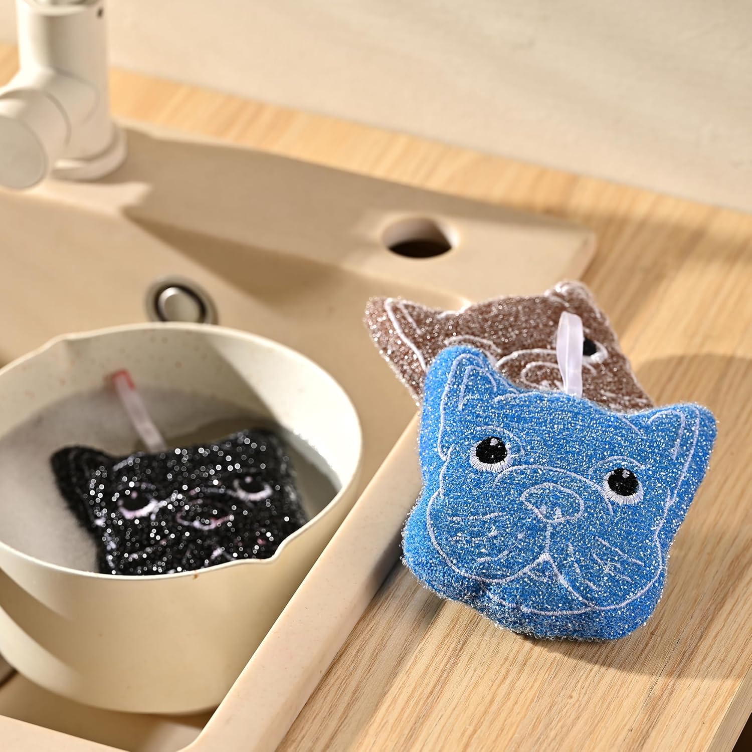 Fox Run Bulldog Scrub Sponge Set