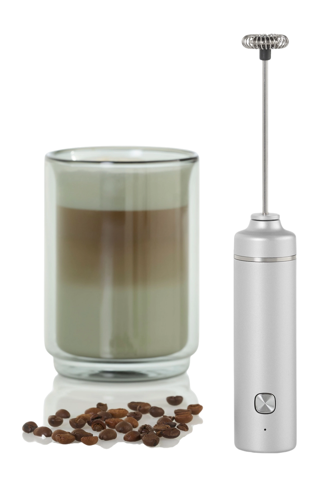 AdHoc Moro Electric USB Milk & Sauce Frother – Light Grey