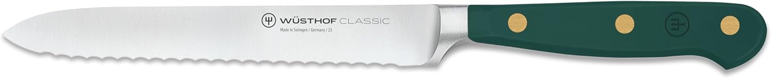 Wüsthof Classic Fresh Rosemary Serrated Utility Knife – 5"