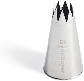 De Buyer Stainless Steel Star Piping Nozzle E8 – 2.1 cm
