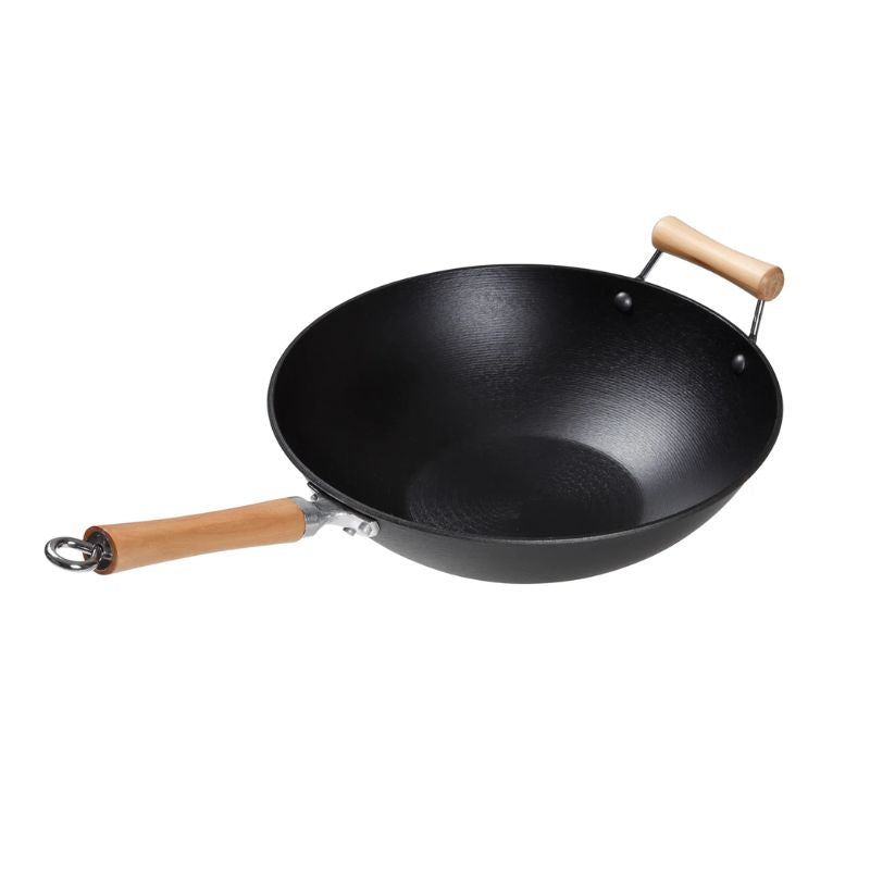 Joyce Chen Professional Series 14-Inch Cast Iron Flat-Bottom Wok Joyce Chen by Kitchen Niche