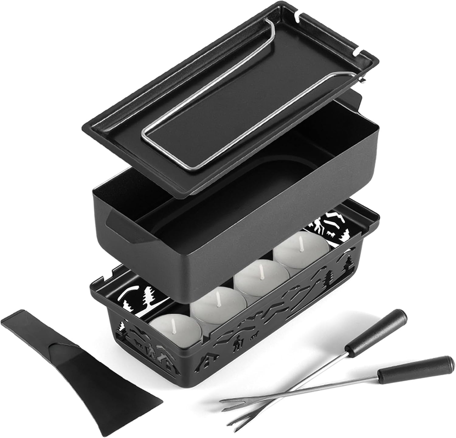 Swissmar Tandem Candlelight Fondue & Raclette Set