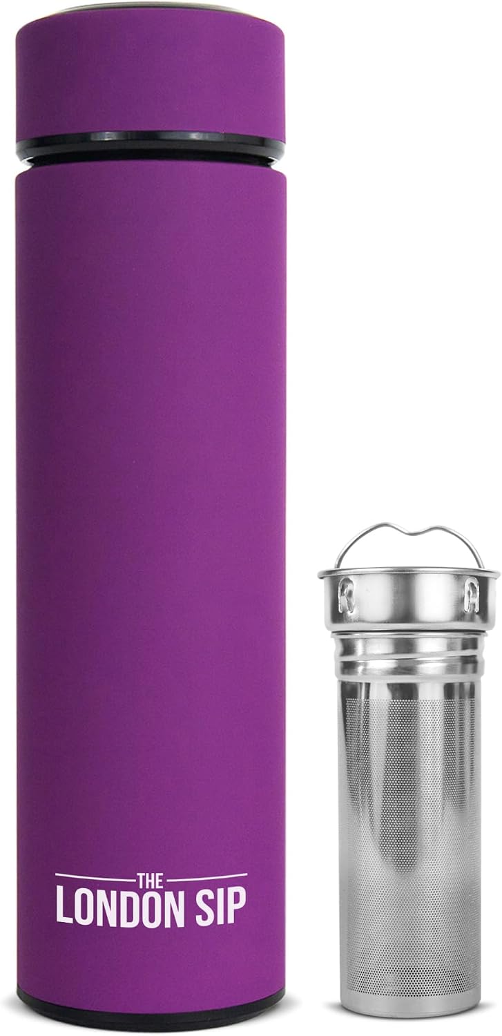 London Sip Tea Infuser Bottle – Purple – 16 oz