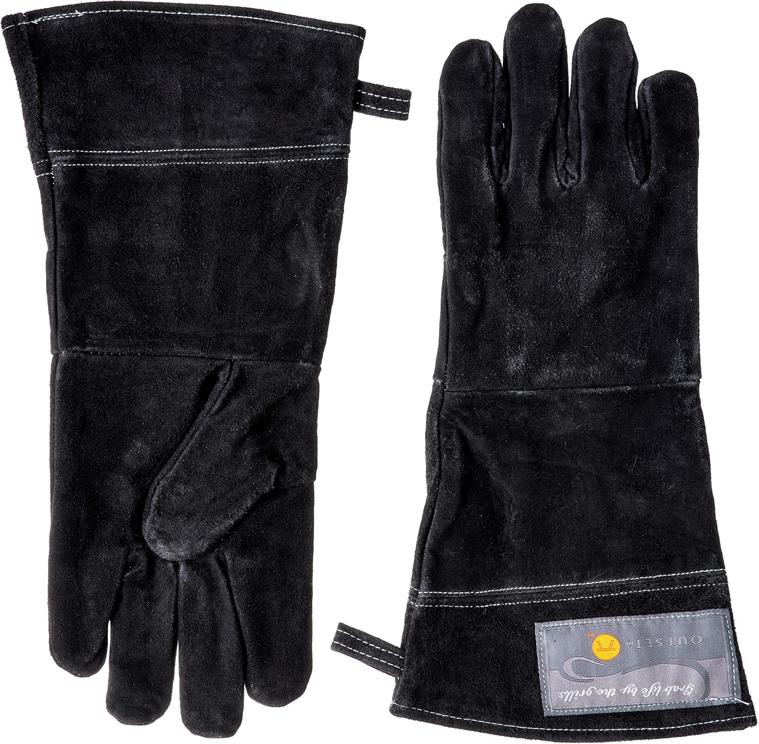 Outset Black Leather Grill Gloves