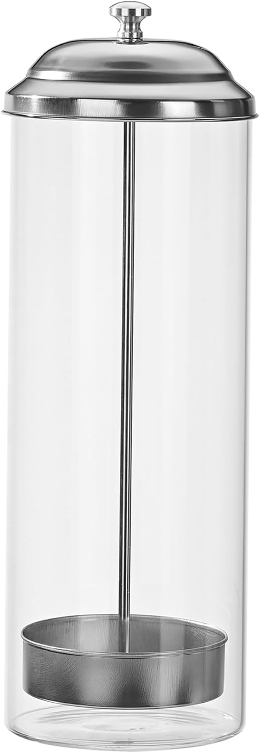 Fox Run Glass Straw Holder with Lid