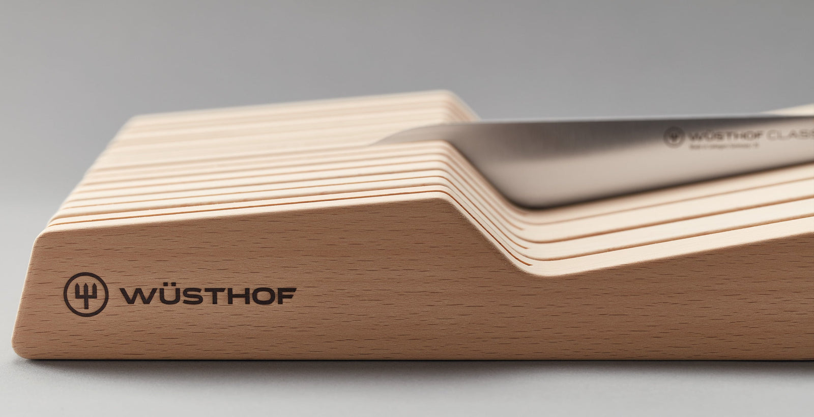 Wüsthof In-Drawer Knife Tray – 7 Slot Beech Wusthof by Kitchen Niche