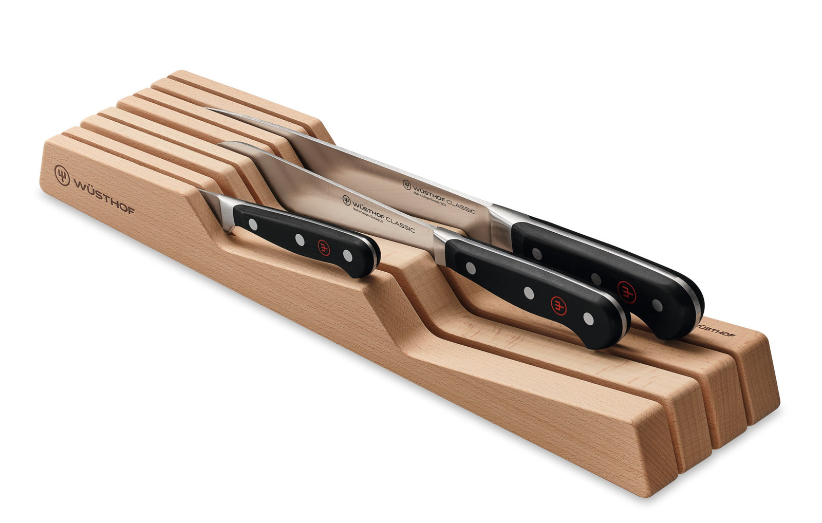 Wüsthof In-Drawer Knife Tray – 7 Slot Beech Wusthof by Kitchen Niche