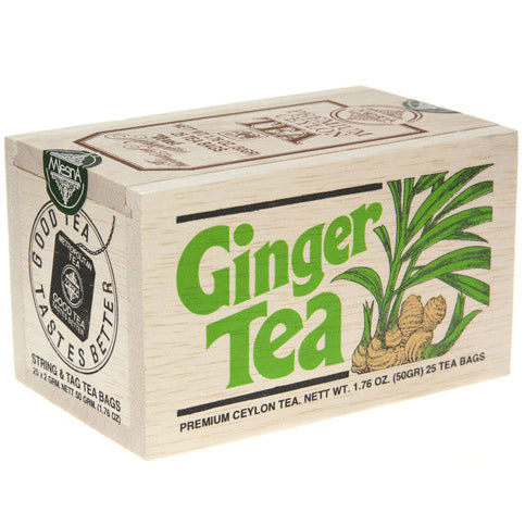 Metropolitan Tea Company Ginger Tea – 25 Teabag Wood Box
