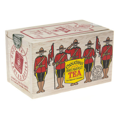 Metropolitan Tea Company RCMP Canadian Breakfast Tea – 25 Teabag Wood Box