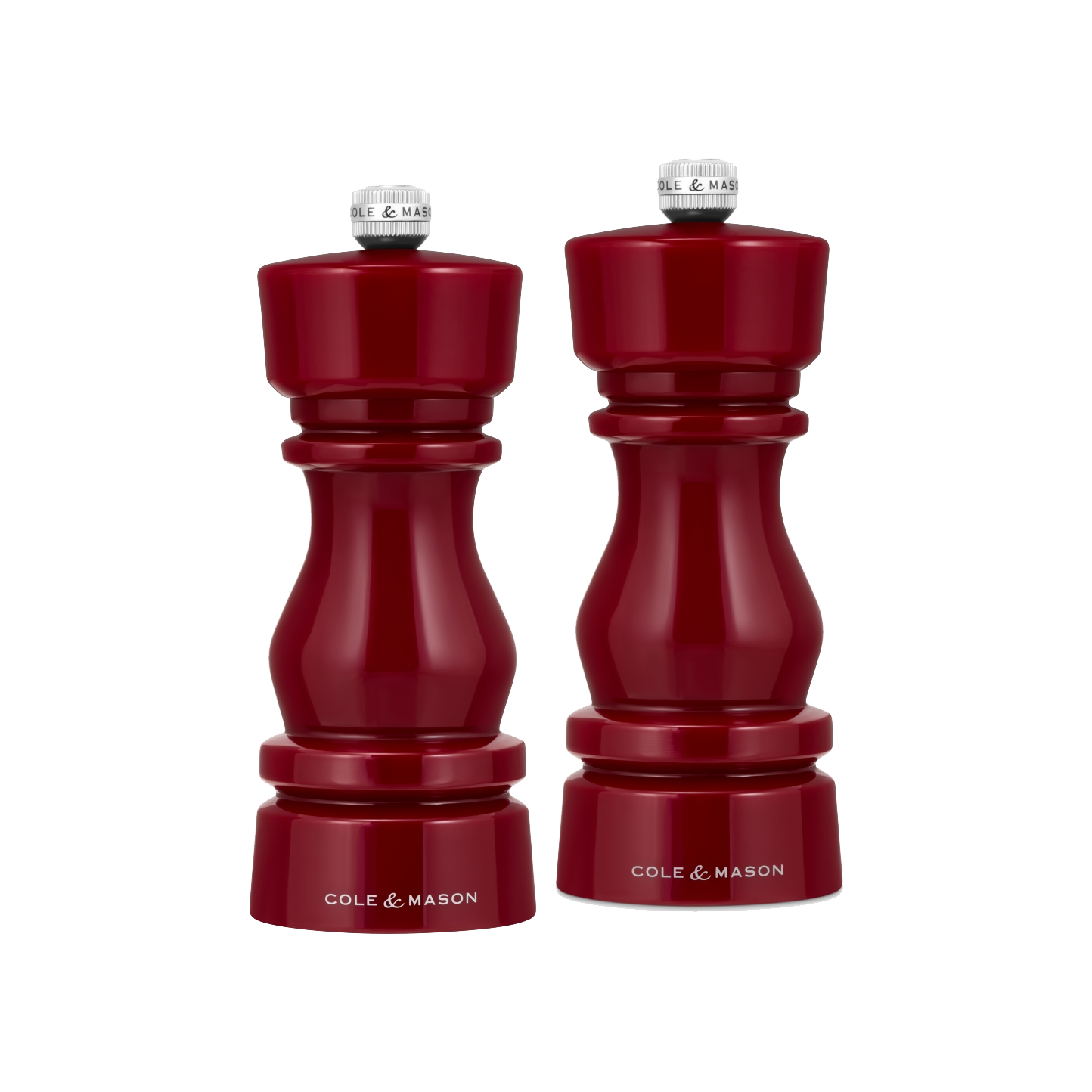 Cole & Mason London Salt & Pepper Mill Gift Set – Red Acrylic
