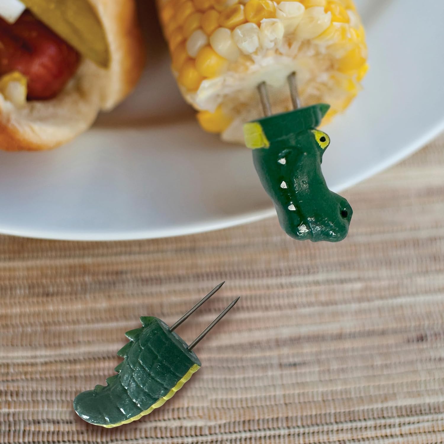 Outset Crocodile Corn Holders Set of 8