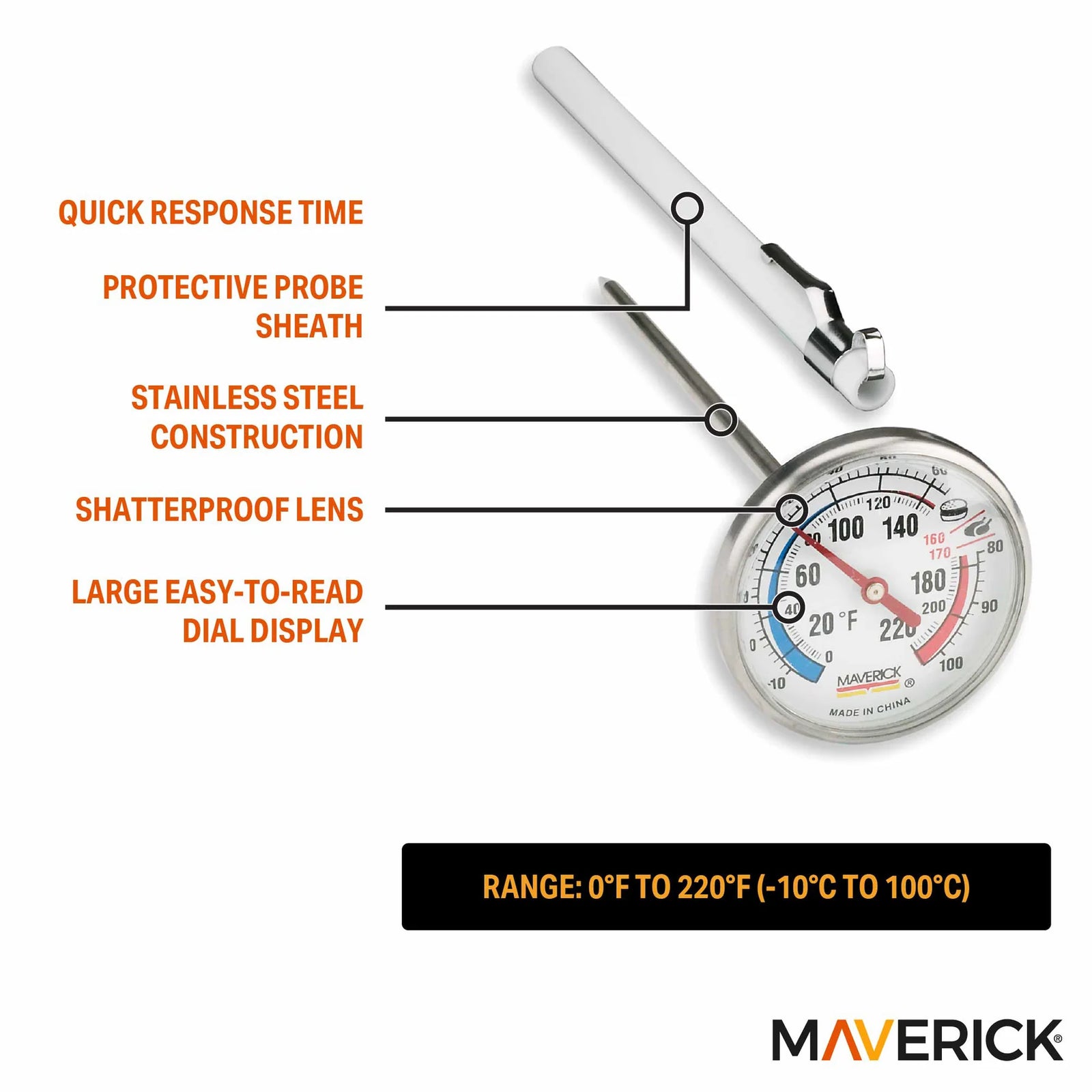 Maverick Large Dial Instant Read Thermometer