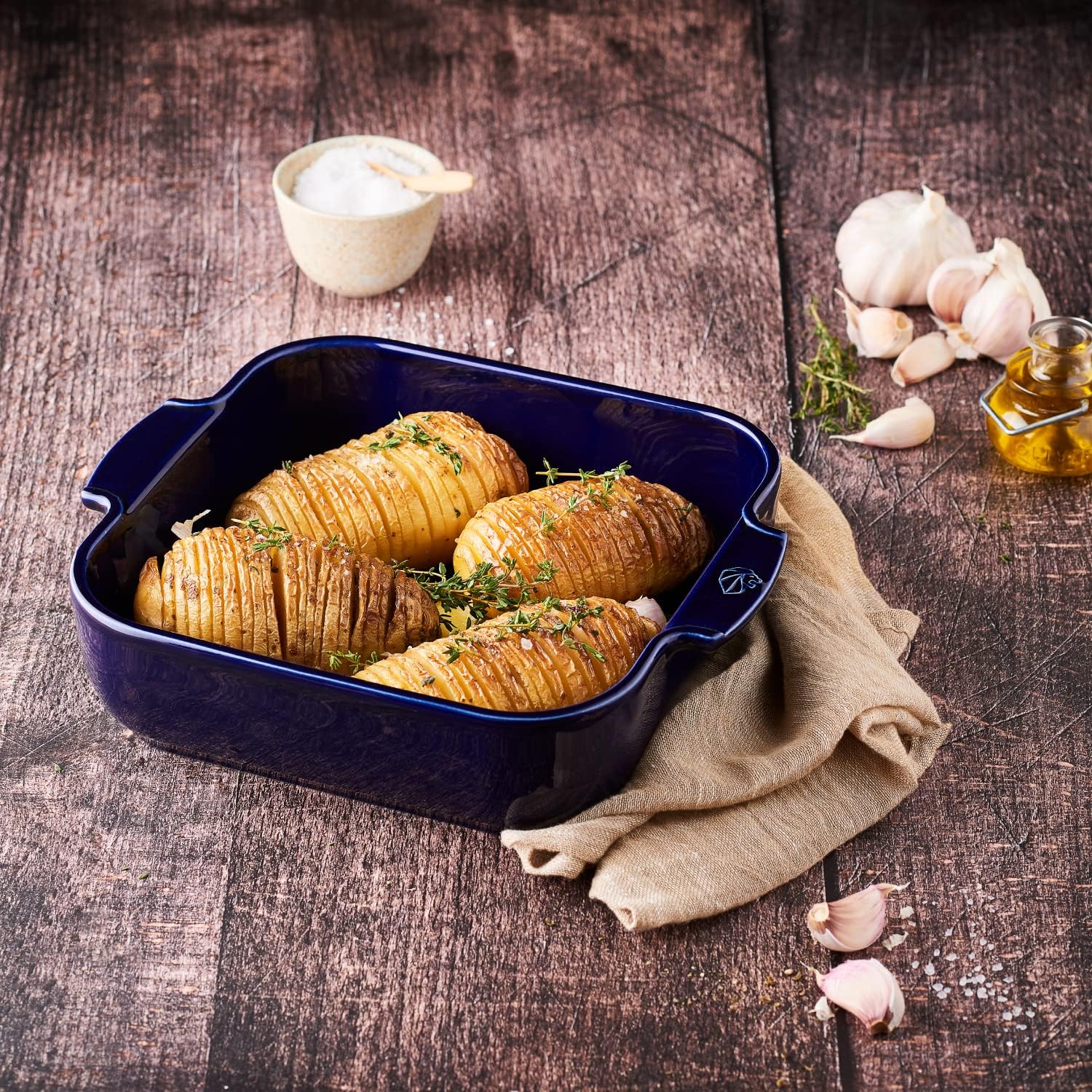 Peugeot Ceramic Baking Dish – Rectangular – Blue – 32 cm