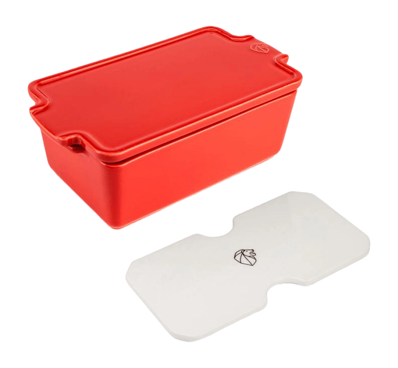 Peugeot Ceramic Terrine Dish & Press – Red – 21 cm