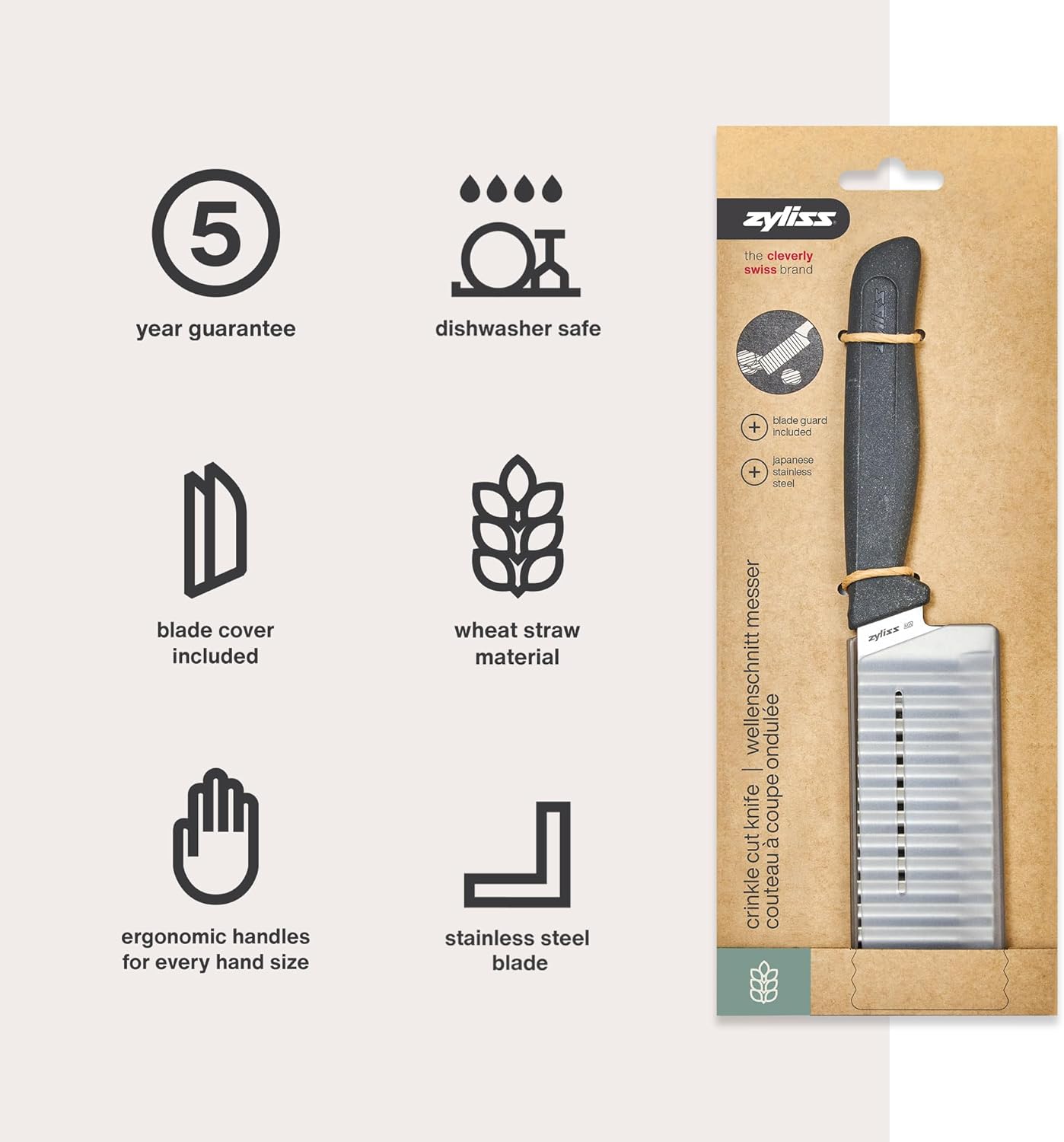 Zyliss Crinkle Cut Knife – 4.5" / 11.4 cm