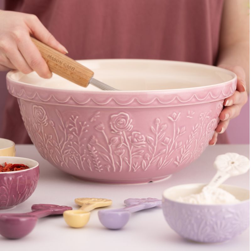 Mason Cash Meadow Mixing Bowl 11.75-Inch Pink