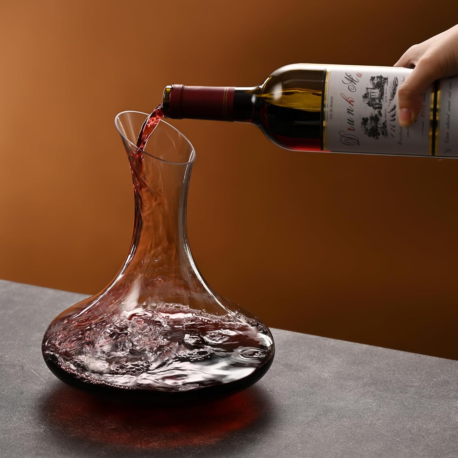 Outset Large Glass Wine Decanter