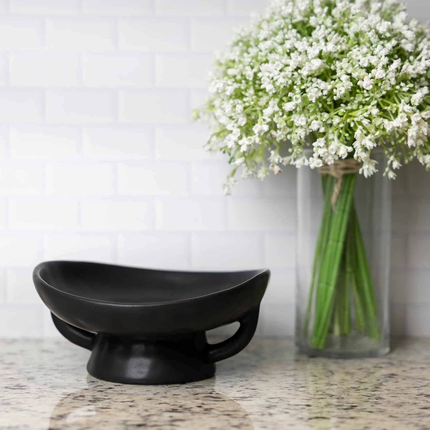 Fox Run Ceramic Fruit Bowl Black