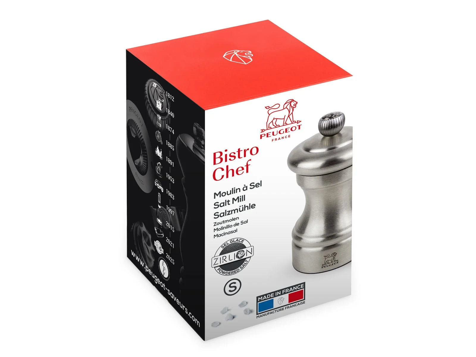 Peugeot Bistro Specials Manual Pepper Mill – Chef Stainless Steel – 10 cm