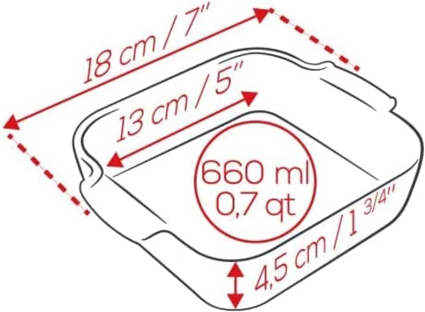 Peugeot Ceramic Baking Dish – Square – Ecru – 18 cm
