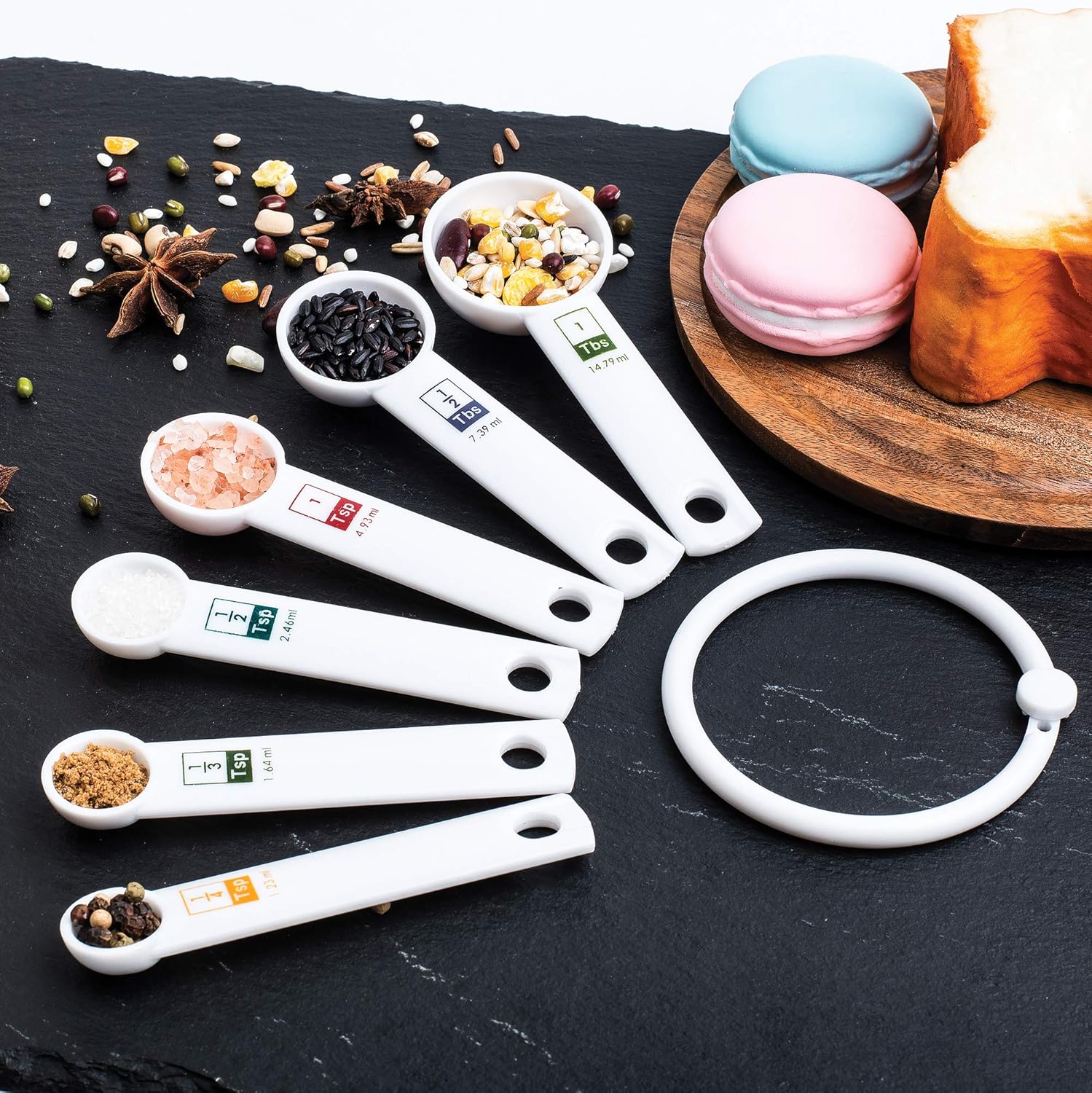 Fox Run White Measuring Spoon Set