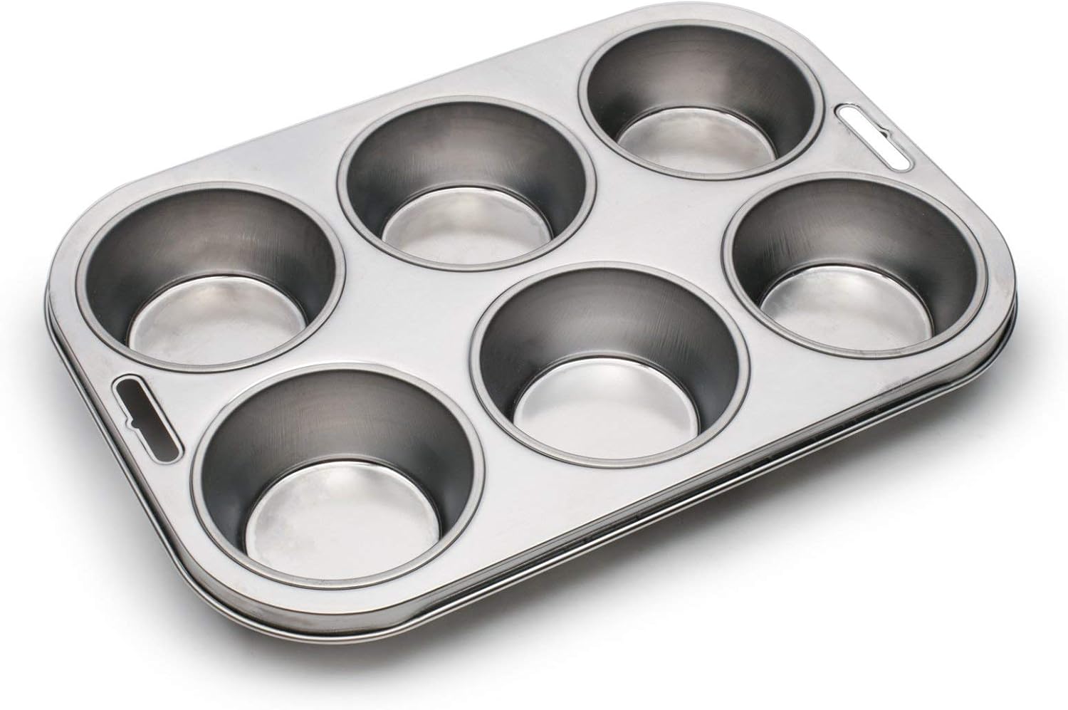 Fox Run Stainless Steel 6-Cup Muffin Pan