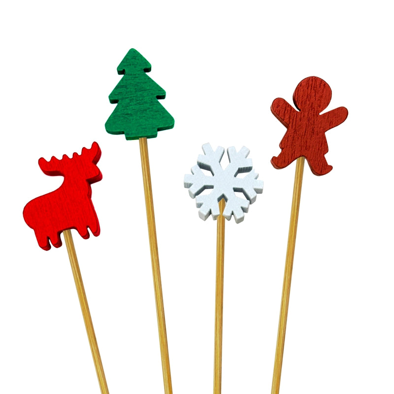 Natural Living Christmas Party Picks – Box of 20