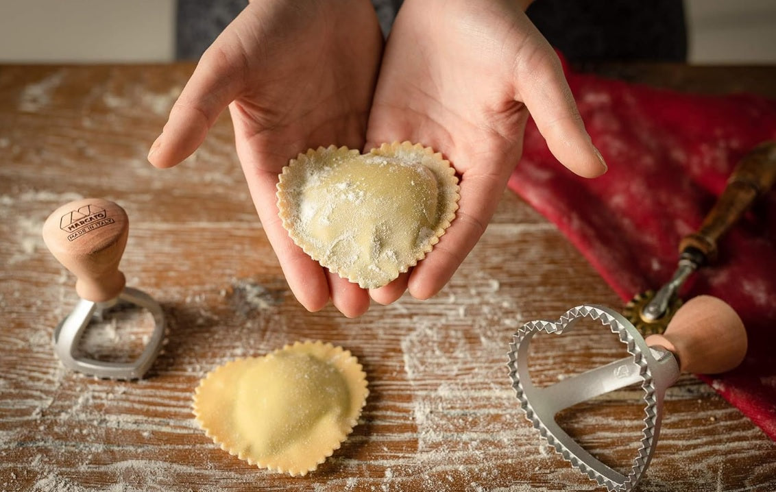 Marcato Heart Ravioli Stamp Cutter 80mm / 3.15" by Kitchen Niche