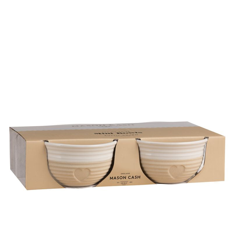 Mason Cash Rustic Mini Bowls Set of 4 Cream