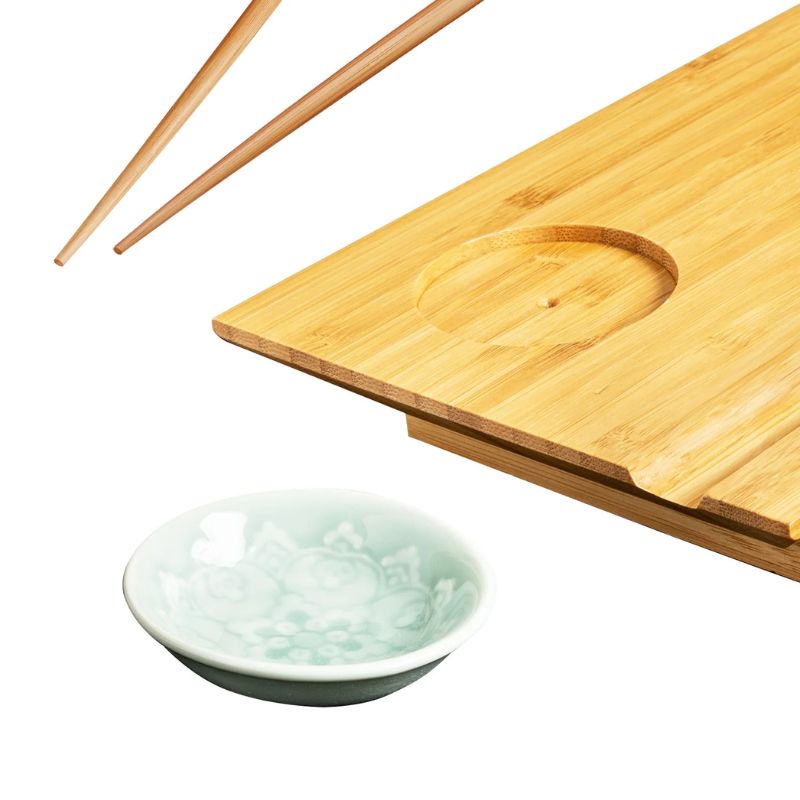 Joyce Chen Burnished Bamboo Sushi Board Set Joyce Chen by Kitchen Niche