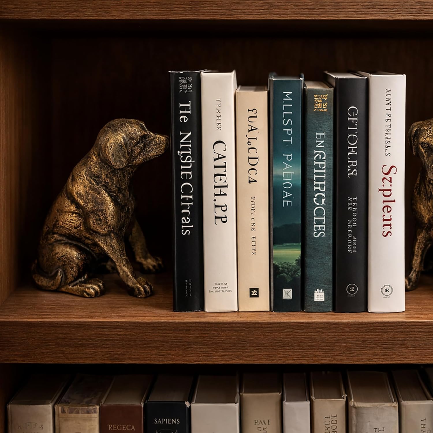 Fox Run Gold Dog Iron Bookends, Set of 2