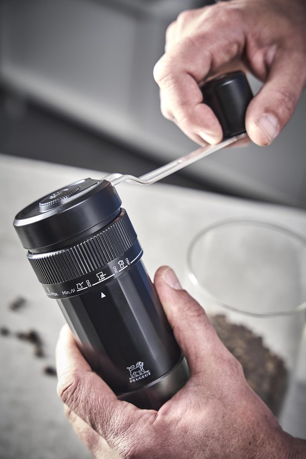 Peugeot Presto Coffee Mill – ABS Stainless Steel – 18 cm