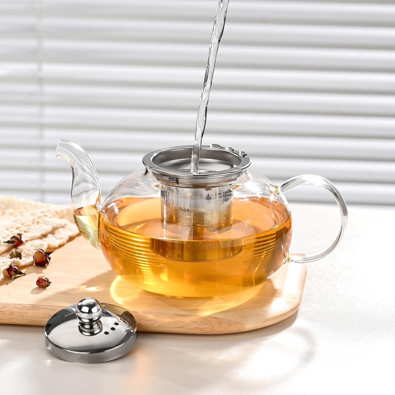 Fox Run Glass Teapot with Stainless Steel Infuser
