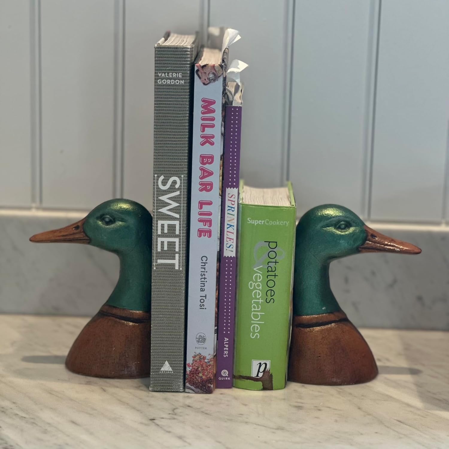 Fox Run Duck Head Iron Bookends, Set of 2