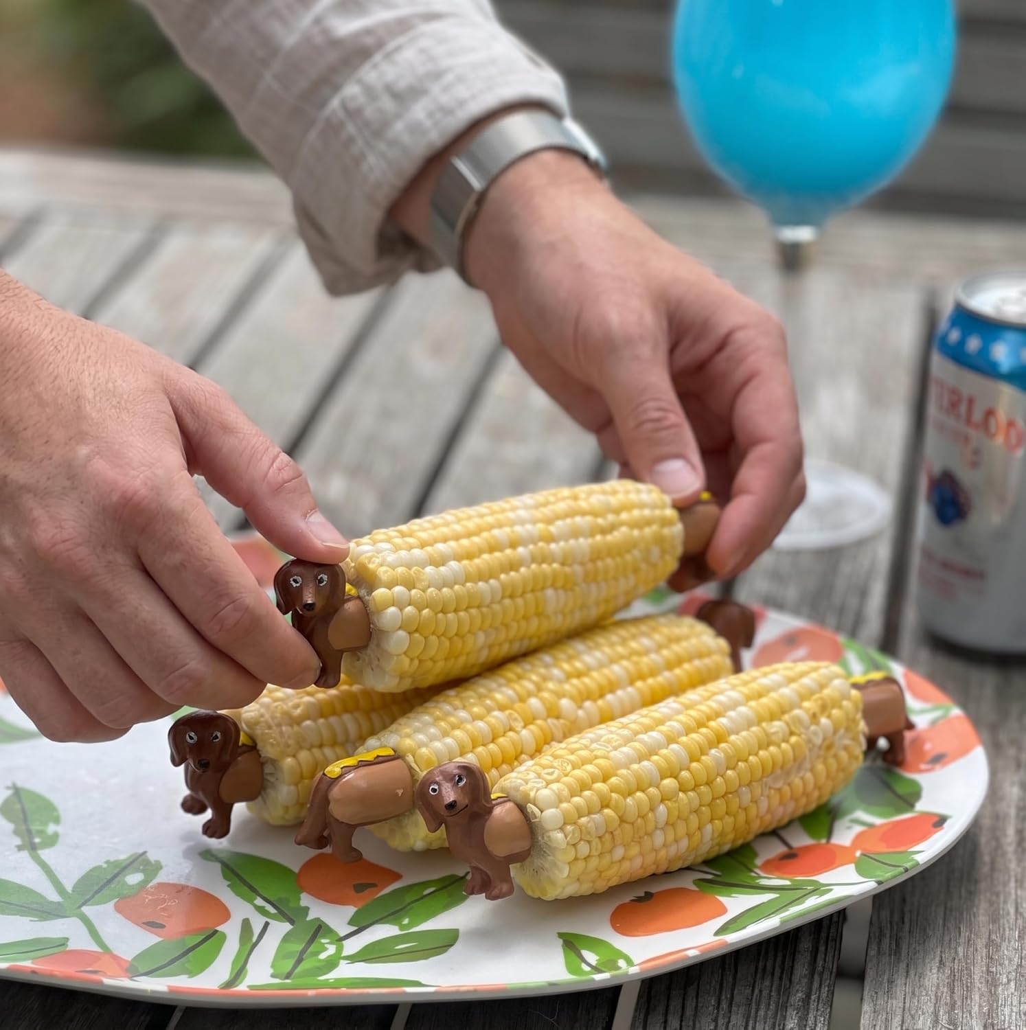 Outset Dachshund Corn Holder Set of 8