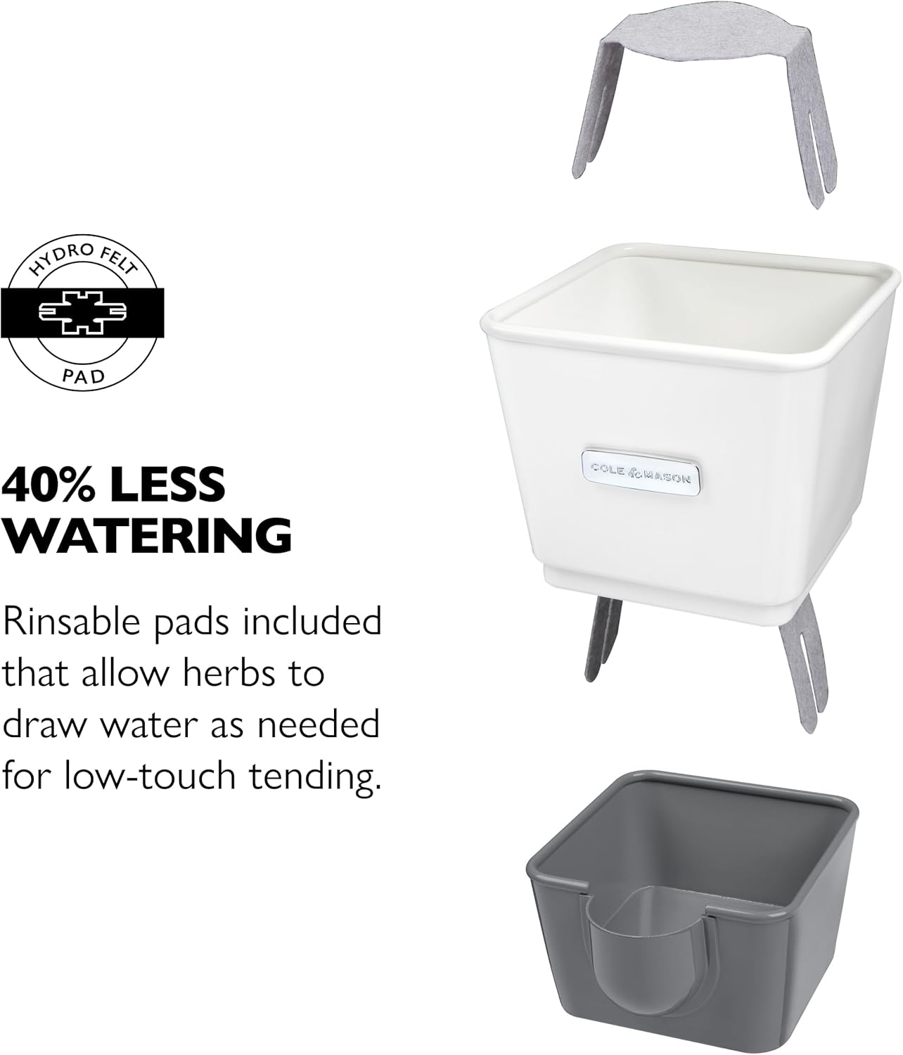 Cole & Mason Burwell Self-Watering Potted Herb Keeper