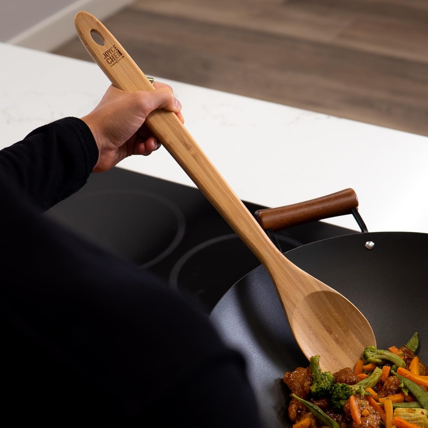 Joyce Chen Burnished Bamboo Mixing Spoon – 18"