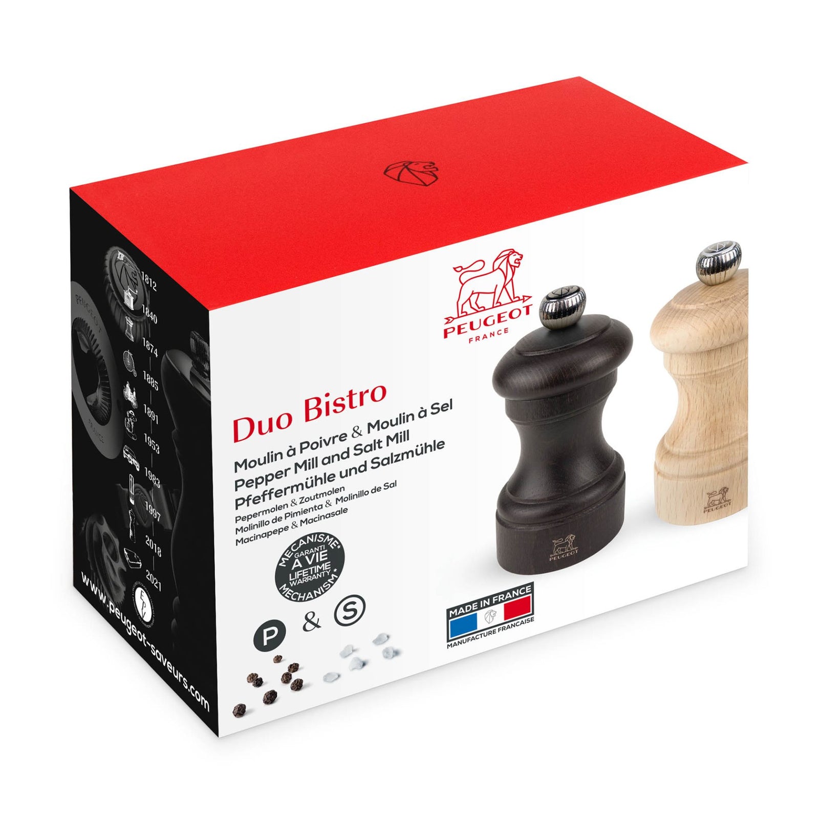 Peugeot Bistro Duos Manual Mills – Chocolate & Natural Beechwood – 10 cm